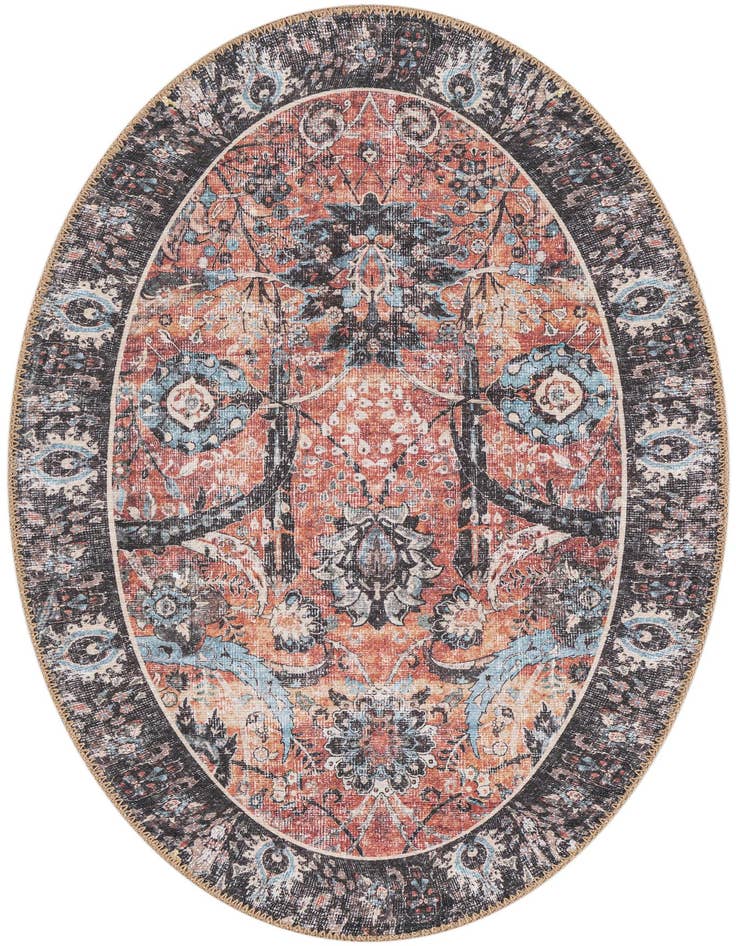Detail image of 2' x 3' 1 Washable Timeless Oval Rug