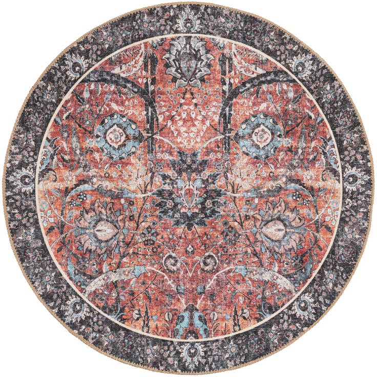 Detail image of 3' 6 x 3' 6 Washable Timeless Round Rug