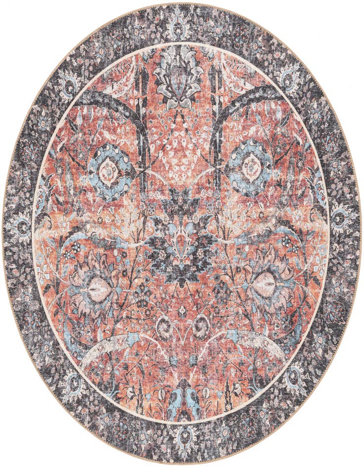 Detail image of 5' 1 x 5' 1 Washable Timeless Round Rug
