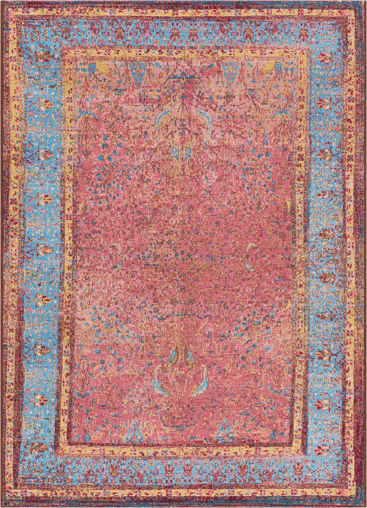4' 1 x 6' 1 Easy-Clean Traditional Indoor / Outdoor Rug