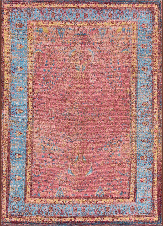 Detail image of 4' 1 x 6' 1 Easy-Clean Traditional Indoor / Outdoor Rug