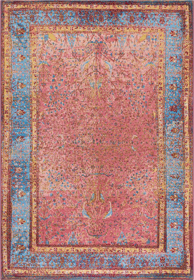 Detail image of 5' 3 x 8' Easy-Clean Traditional Indoor / Outdoor Rug
