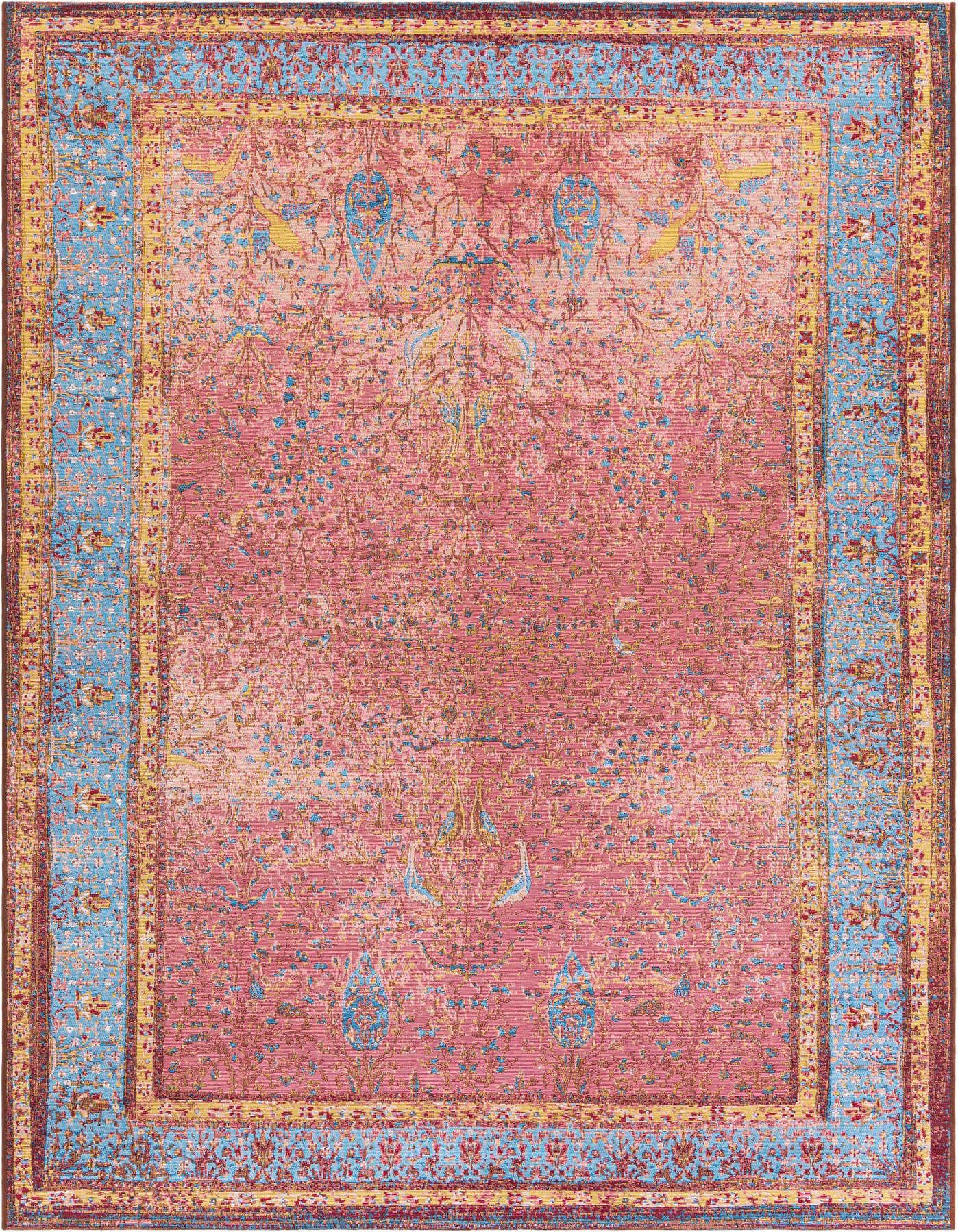 Primary image 6' 1 x 9'  Washable Traditional Indoor / Outdoor Rug