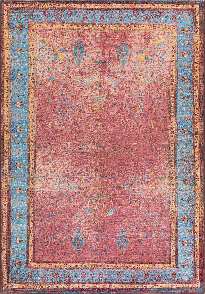 Detail image of 6' 1 x 9' Easy-Clean Traditional Indoor / Outdoor Rug