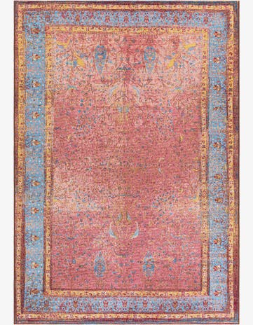 6' 1 x 9' Easy-Clean Traditional Indoor / Outdoor Rug