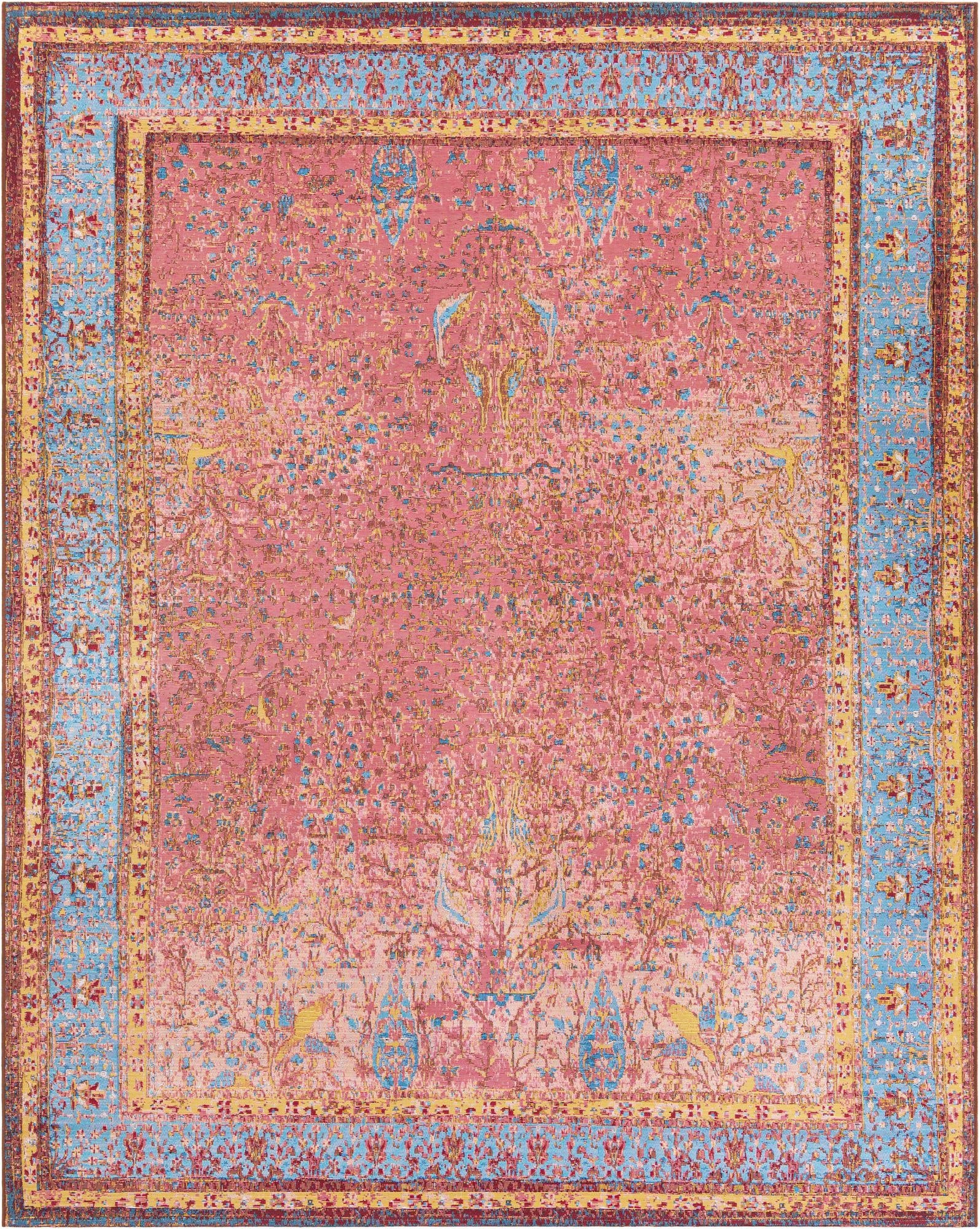 7' 10 x 10'  Washable Traditional Indoor / Outdoor Rug