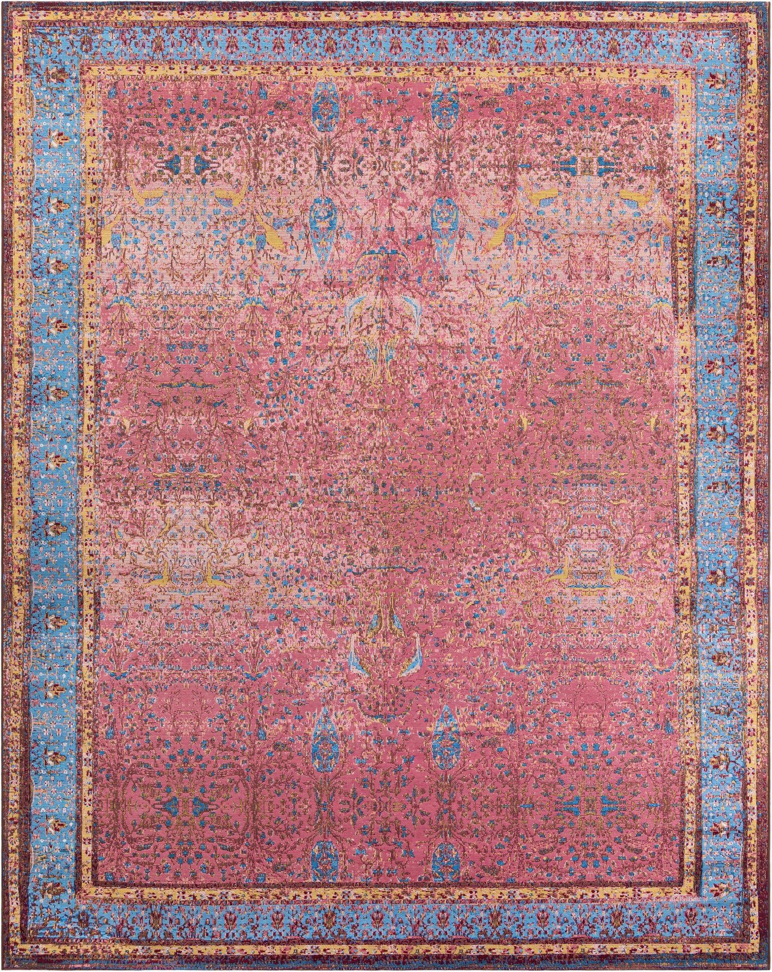 10' x 13' 1  Washable Traditional Indoor / Outdoor Rug