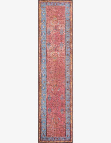 2' 7 x 12' Easy-Clean Traditional Indoor / Outdoor Runner Rug