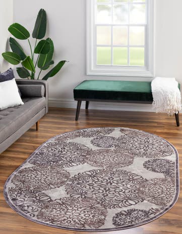 5' 3 x 8' Chesterfield Oval Rug