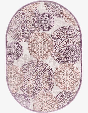 Violet Derbyshire Oval Rug