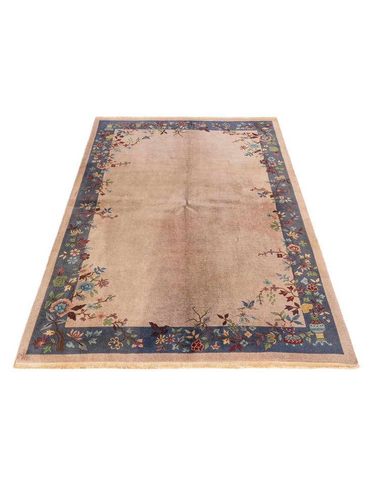 Detail image of 5' 10 x 8' 8  Hand Knotted Antique Finish Wool Rug