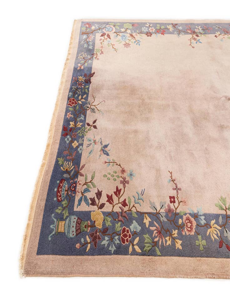 Detail image of 5' 10 x 8' 8 Hand Knotted Antique Finish Wool Rug