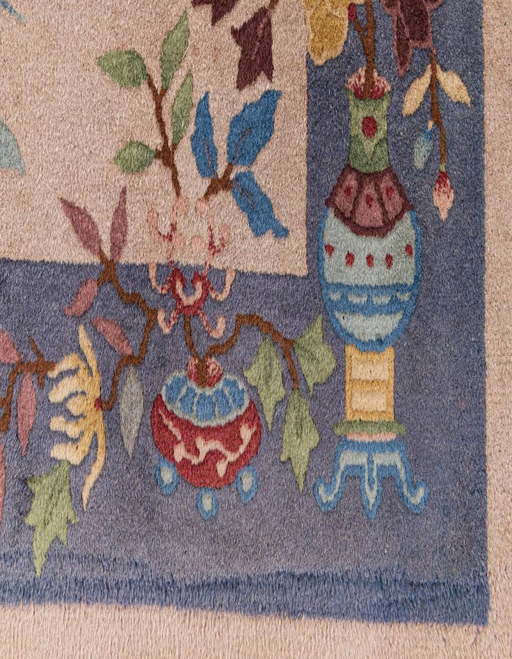 Detail image of 5' 10 x 8' 8  Hand Knotted Antique Finish Wool Rug