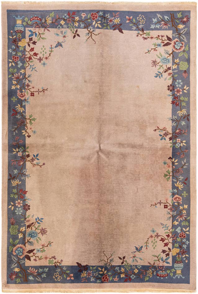 Detail image of 5' 10 x 8' 8 Hand Knotted Antique Finish Wool Rug