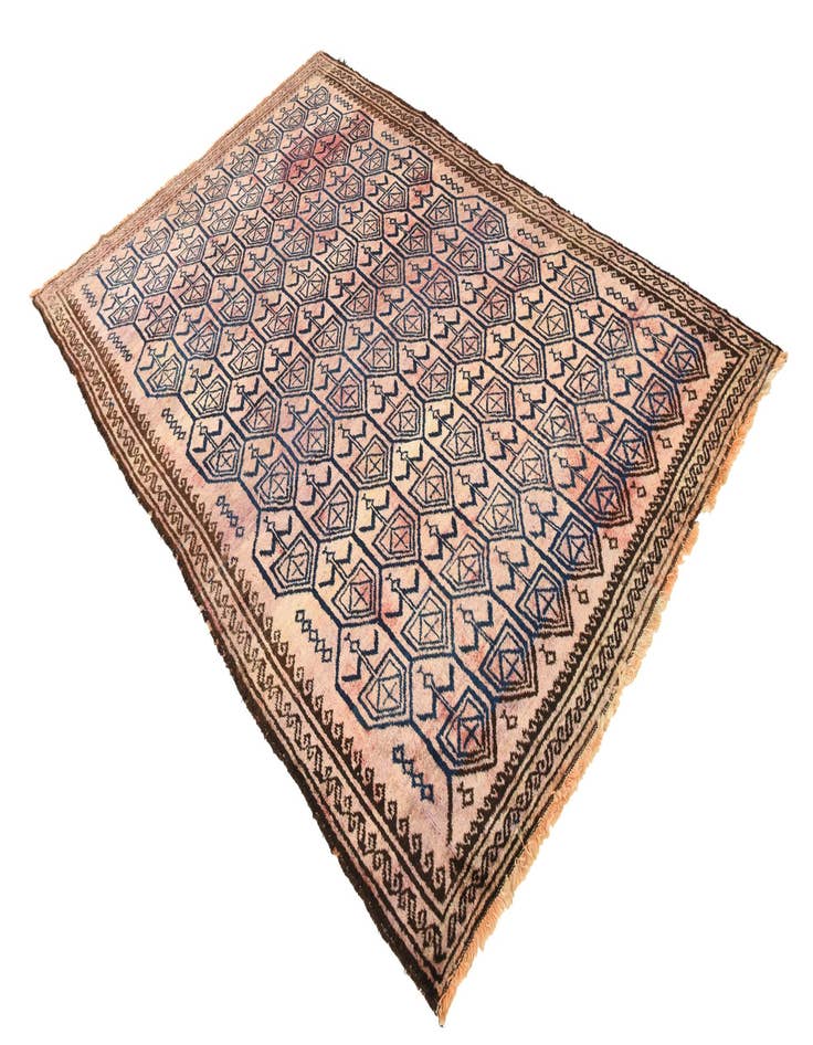 Detail image of 5' 5 x 8' 4 Hand Knotted Balouch Persian Wool Rug