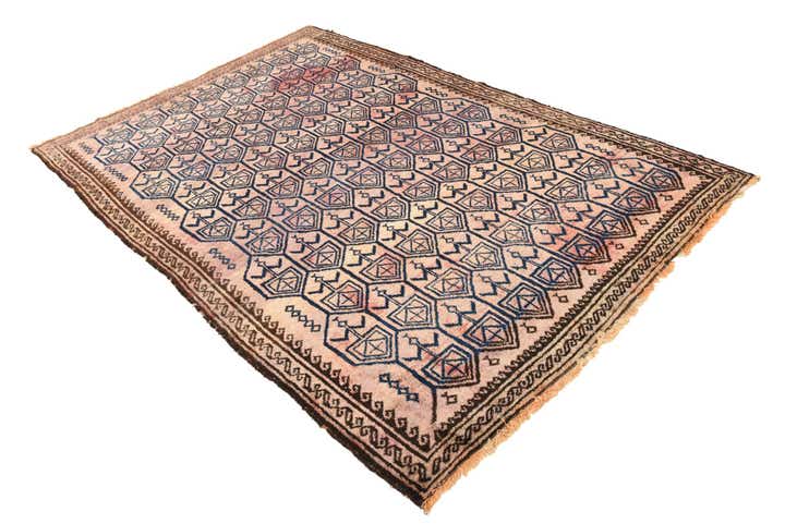 5' 5 x 8' 4 Hand Knotted Balouch Persian Wool Rug