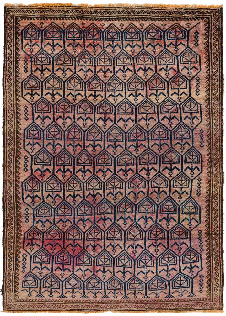 5' 5 x 8' 4 Hand Knotted Balouch Persian Wool Rug