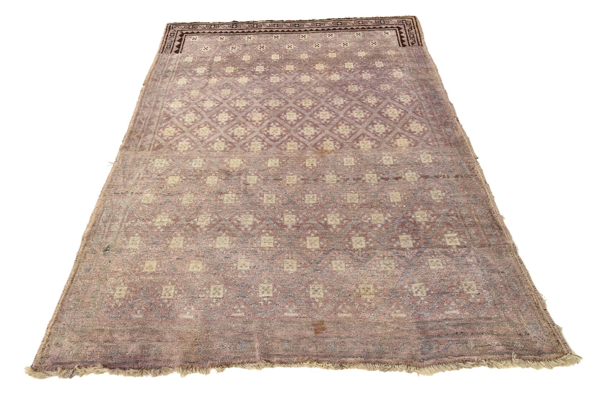 5' 2 x 7' 5 Hand Knotted Balouch Persian Wool Rug