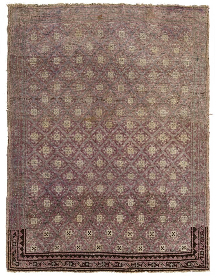 Detail image of 5' 2 x 7' 5 Hand Knotted Balouch Persian Wool Rug