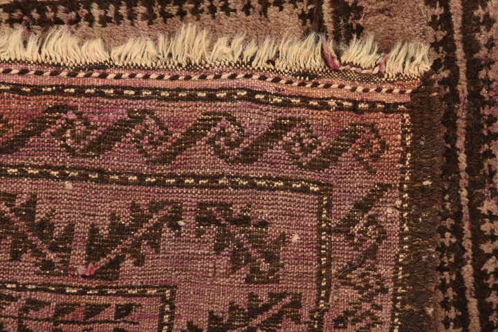 4' 8 x 7' 2 Hand Knotted Balouch Persian Wool Rug