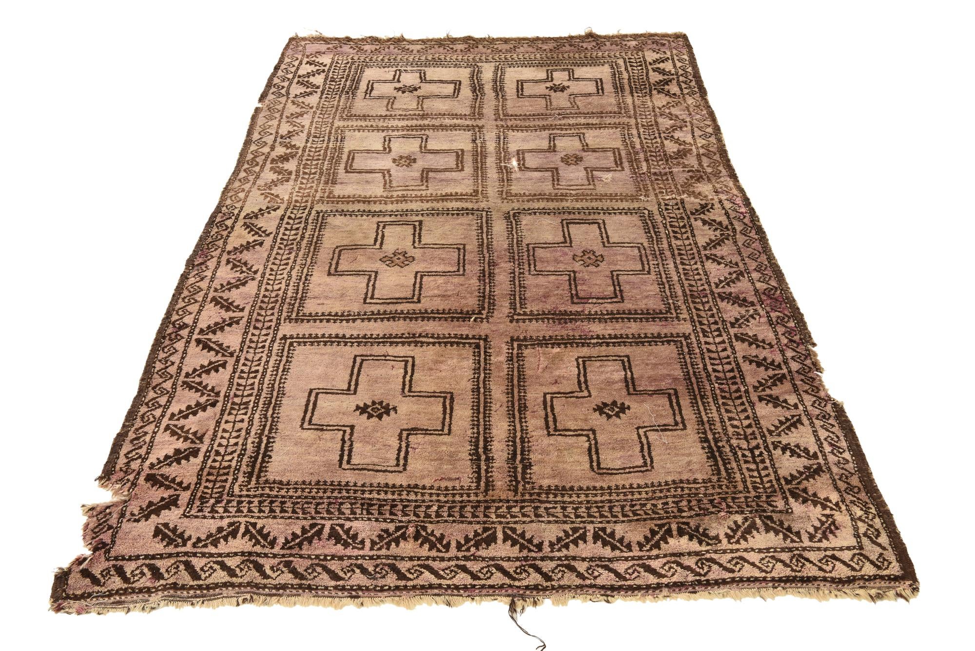 4' 8 x 7' 2 Hand Knotted Balouch Persian Wool Rug