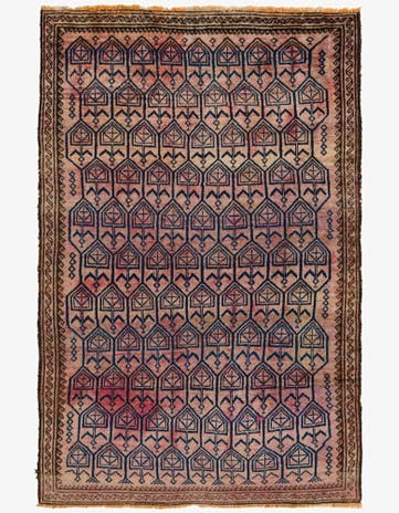 5' 5 x 8' 4 Hand Knotted Balouch Persian Wool Rug