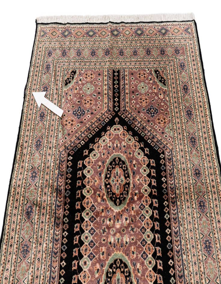 Detail image of 4' 2 x 7' 7  Hand Knotted Bokhara Oriental Rug