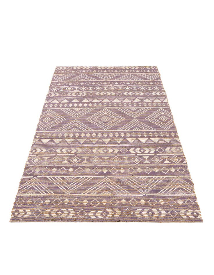 Detail image of 4' 2 x 6' 2 Hand Braided Chenille Jute Rug