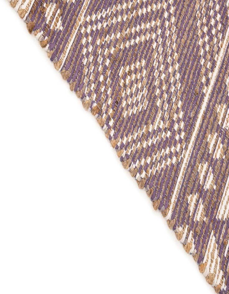 Detail image of 4' 2 x 6' 2 Hand Braided Chenille Jute Rug