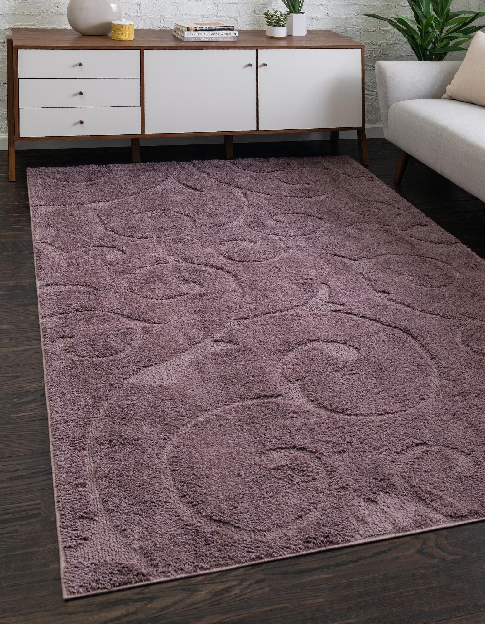 5' x 8' Floral Shag Rug