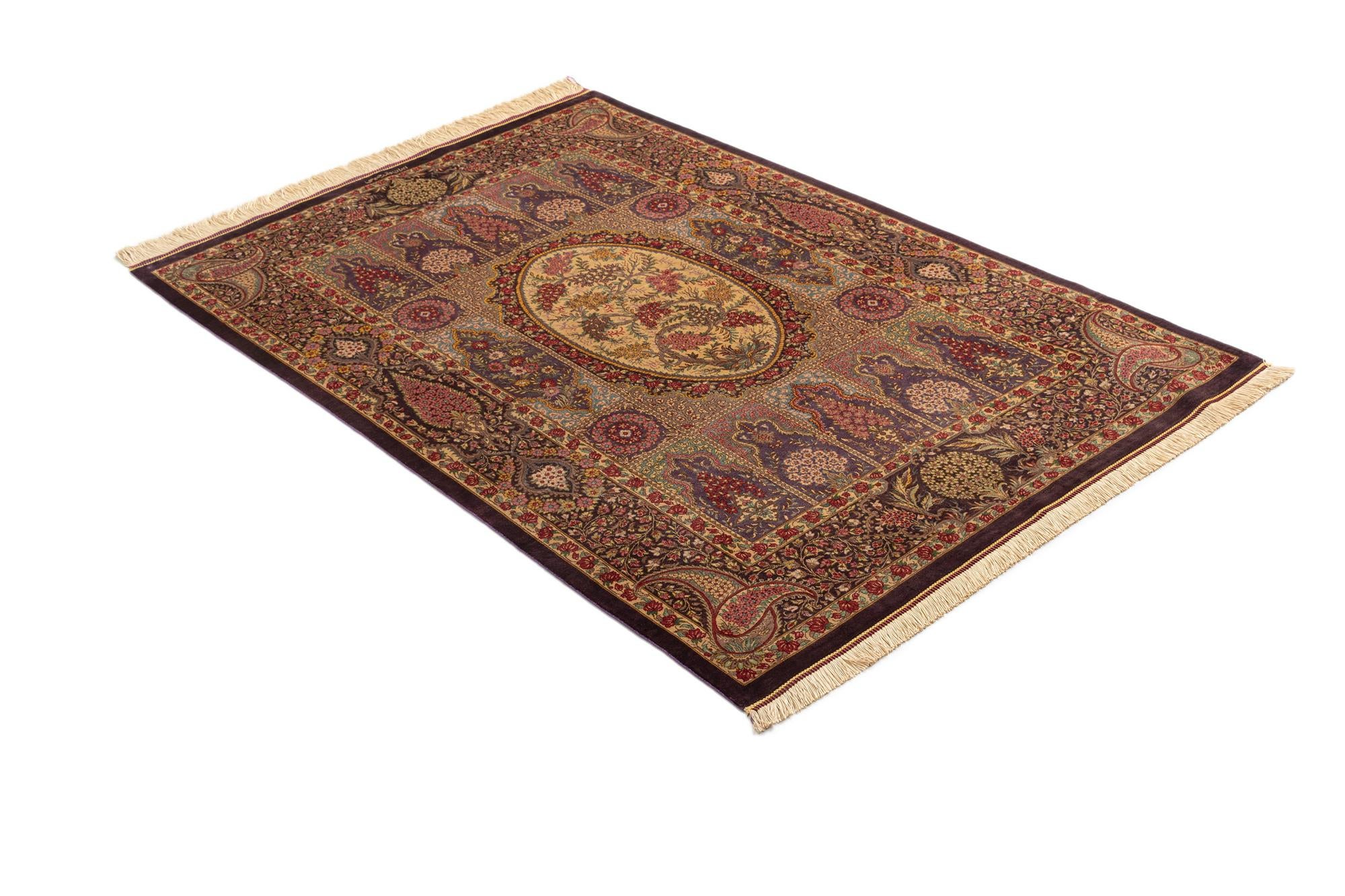 3' 3 x 4' 11 Ghom Silk Rug