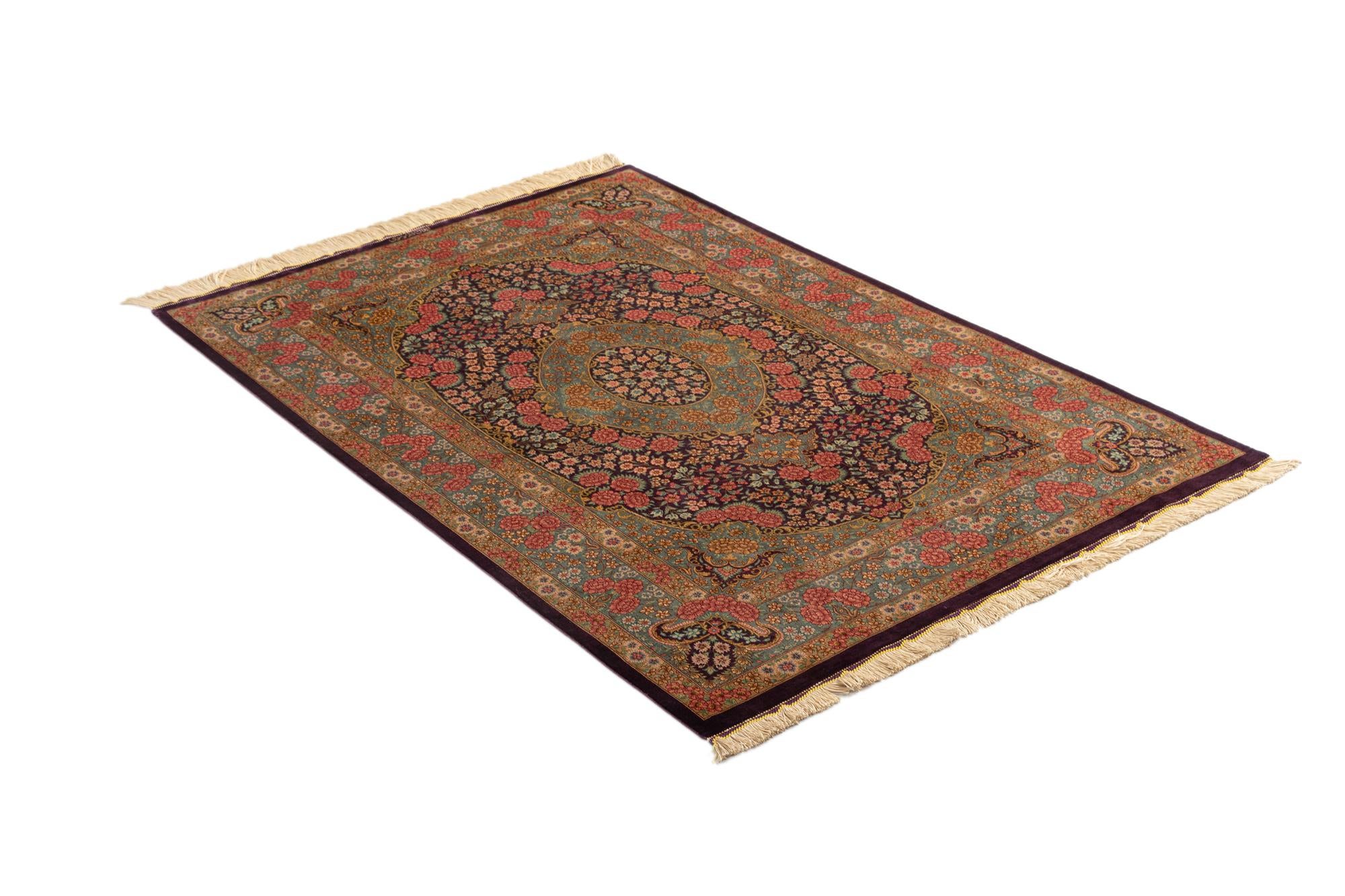 3' 3 x 5' 2 Ghom Silk Rug