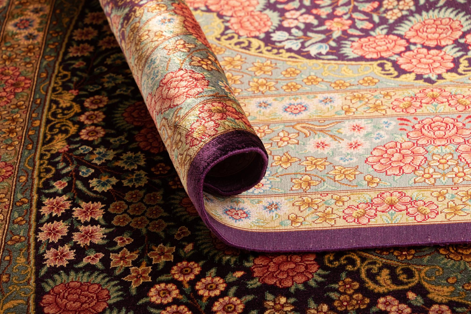 3' 3 x 5' 2 Ghom Silk Rug