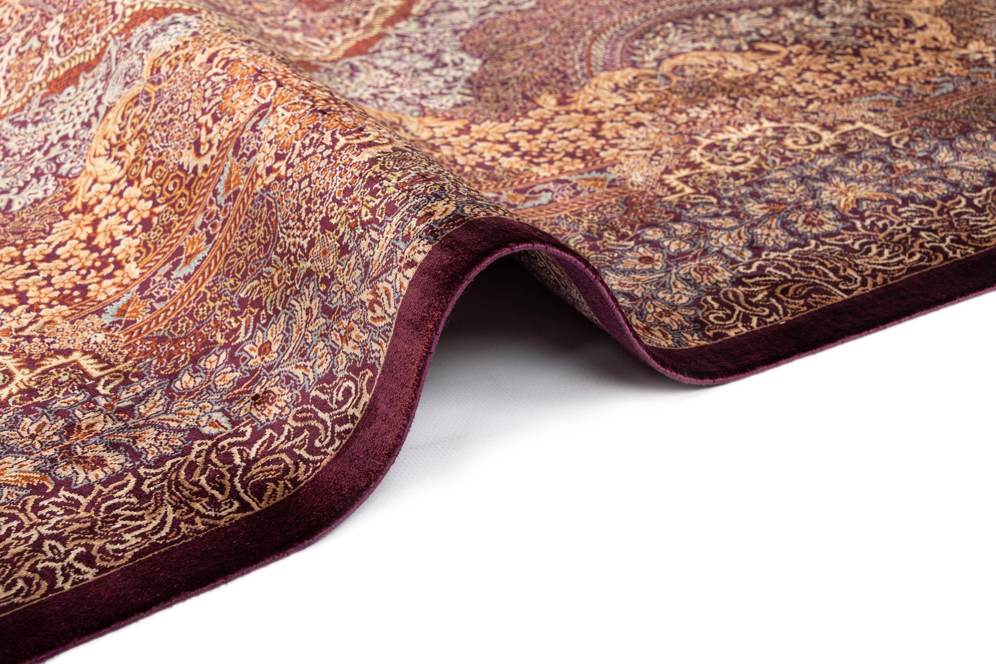 3' 5 x 5' 1 Ghom Silk Rug