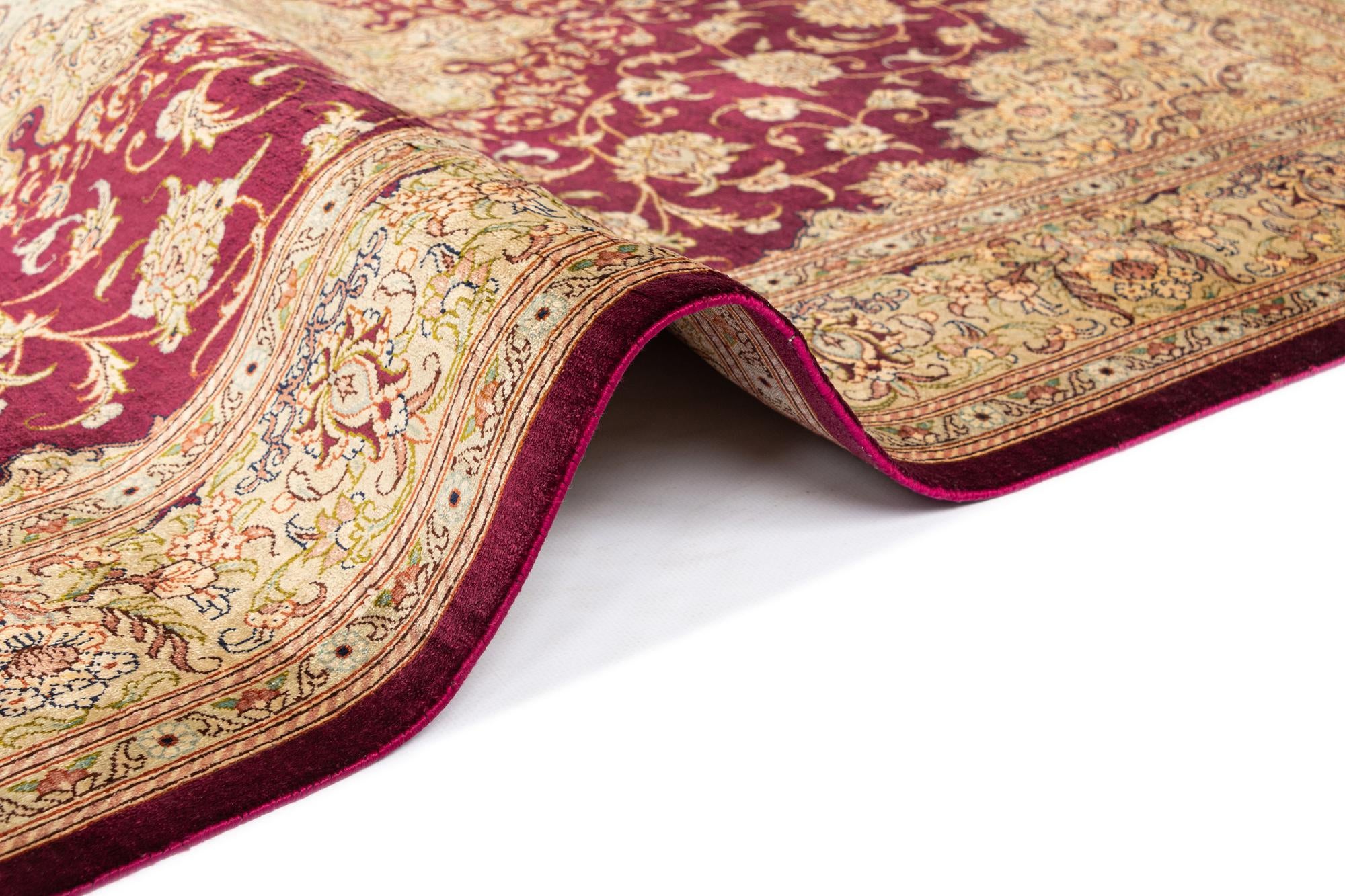 3' 5 x 5' Ghom Silk Rug