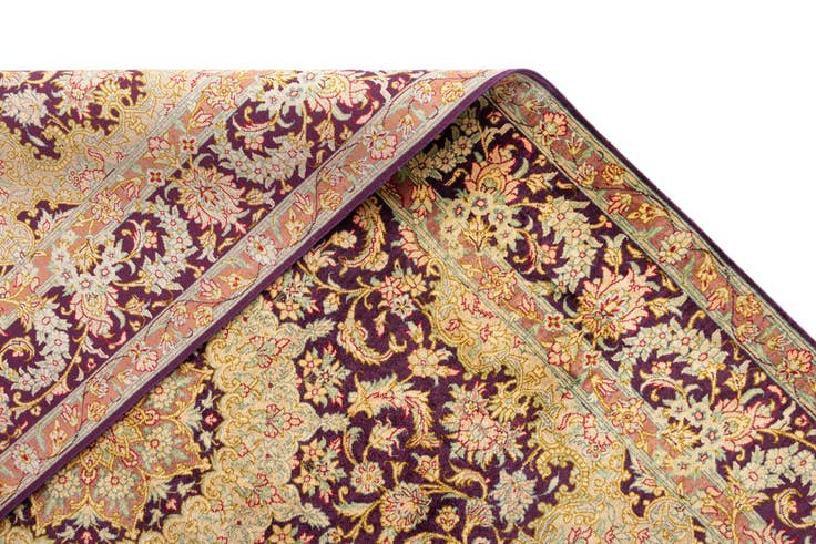 Detail image of 3' 3 x 4' 11 Ghom Silk Rug