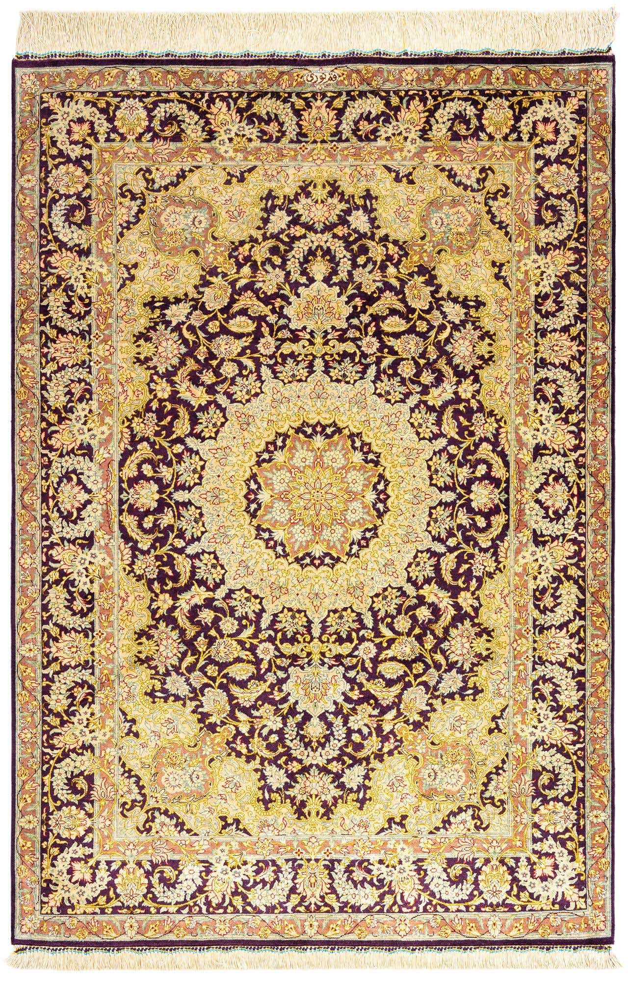 3' 3 x 4' 11 Ghom Silk Rug