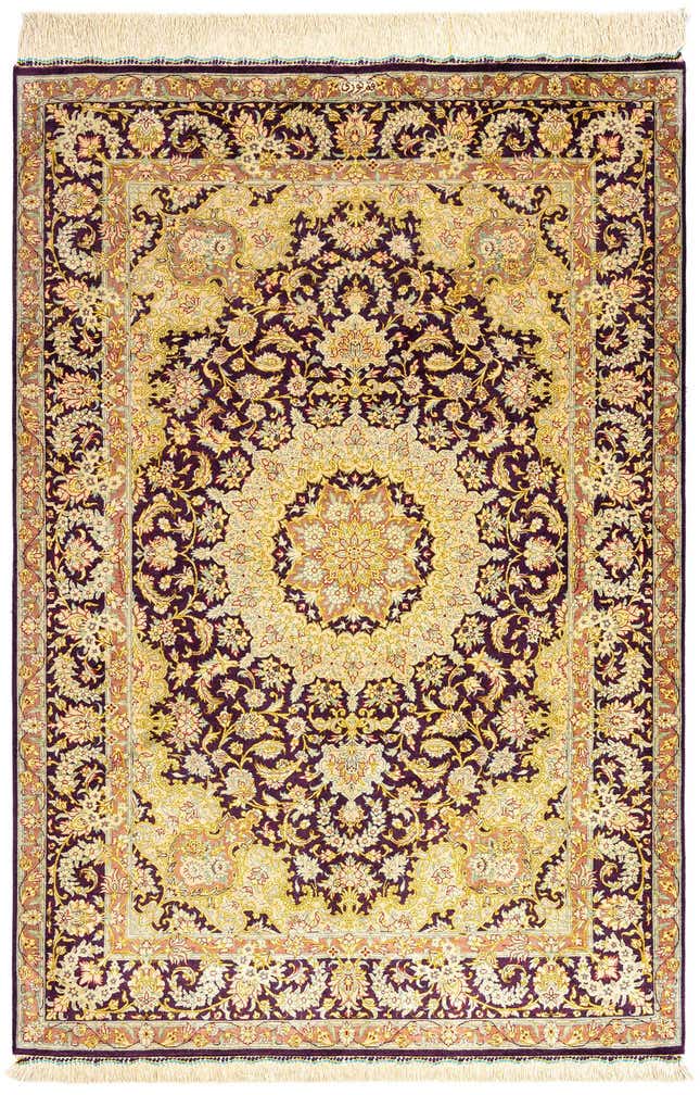 3' 3 x 4' 11 Ghom Silk Rug