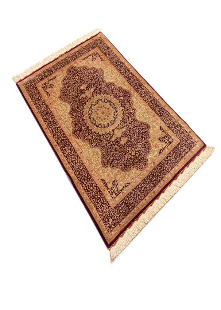3' 3 x 4' 10 Ghom Silk Rug