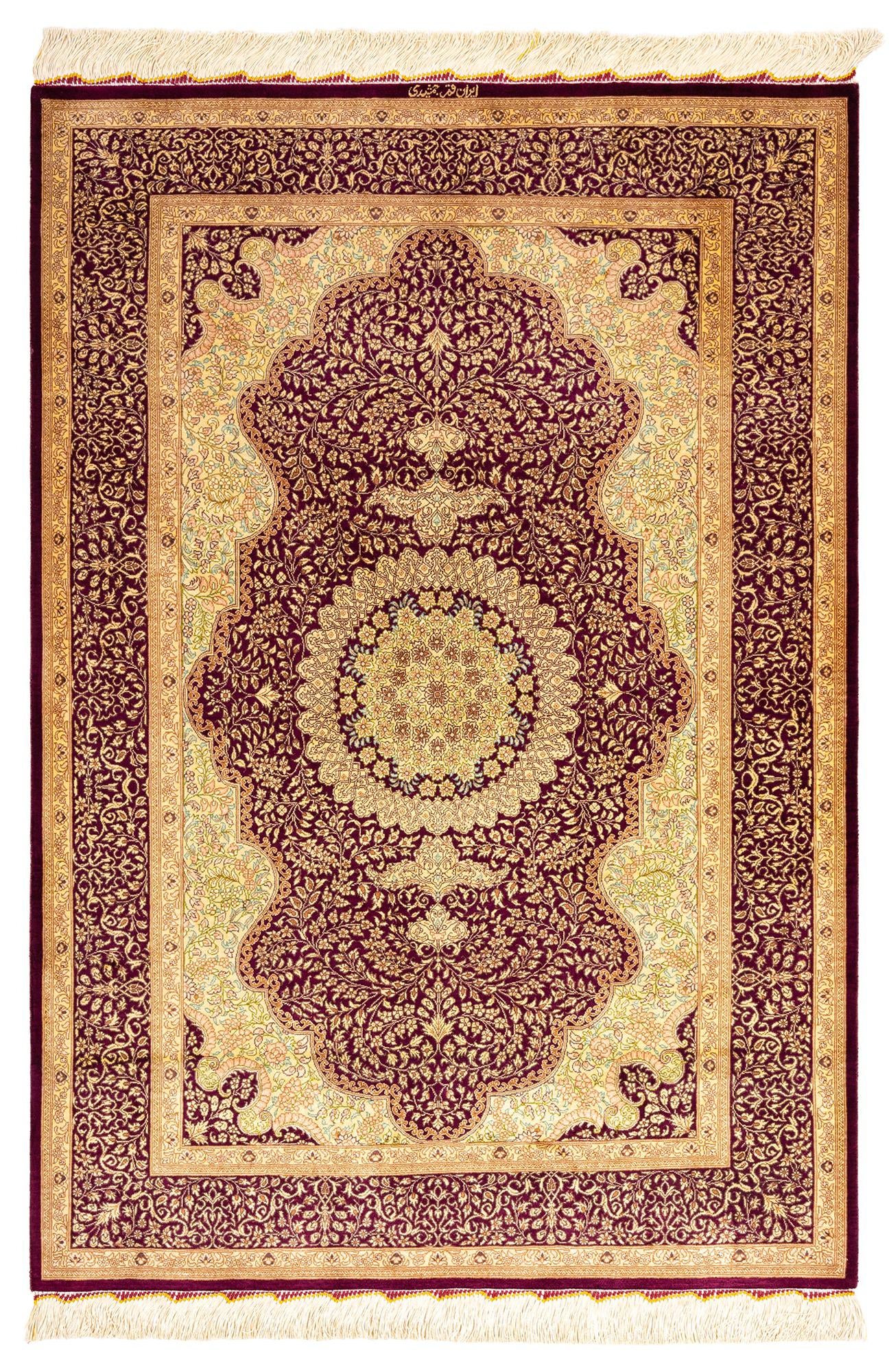 3' 3 x 4' 10 Ghom Silk Rug