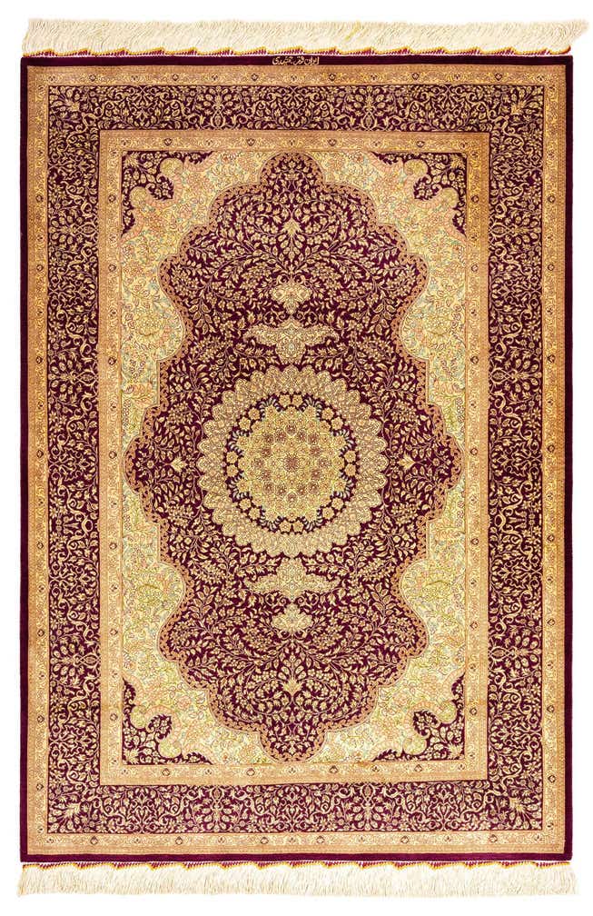 3' 3 x 4' 10 Ghom Silk Rug