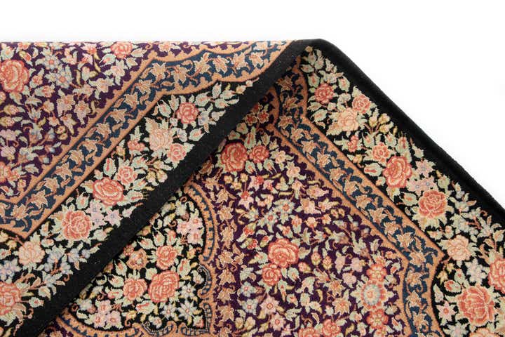 2' x 2' 11 Ghom Silk Rug