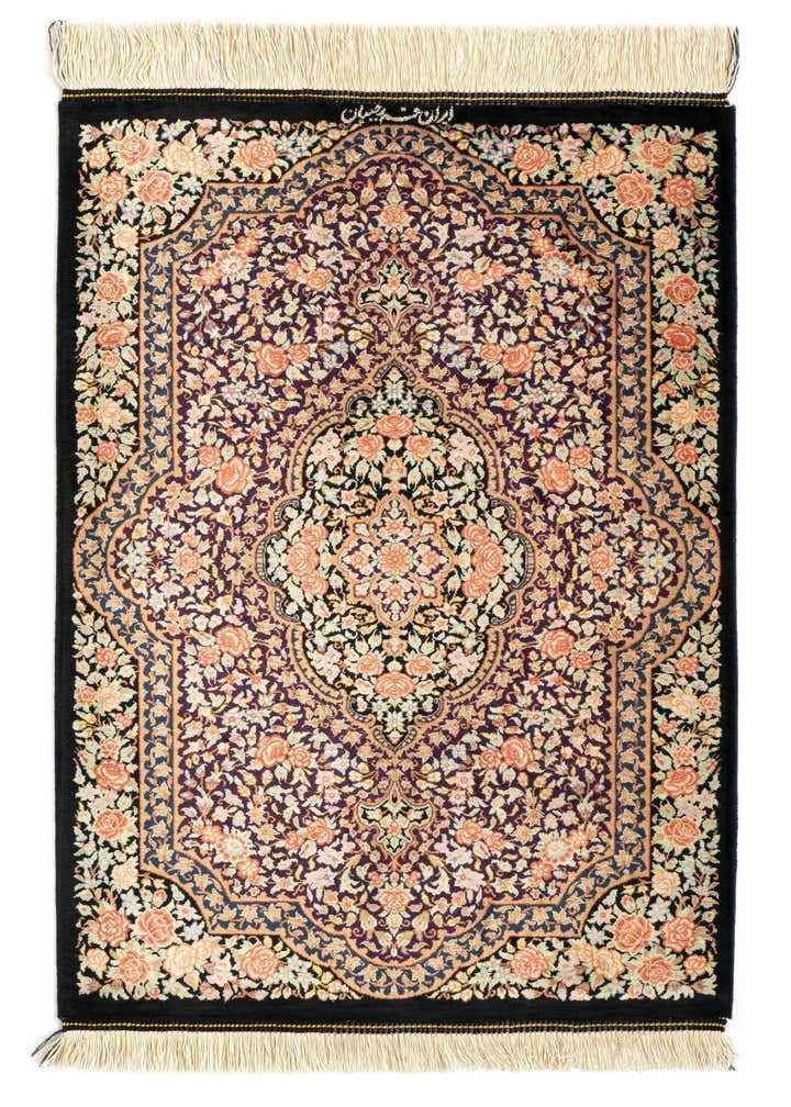 2' x 2' 11 Ghom Silk Rug