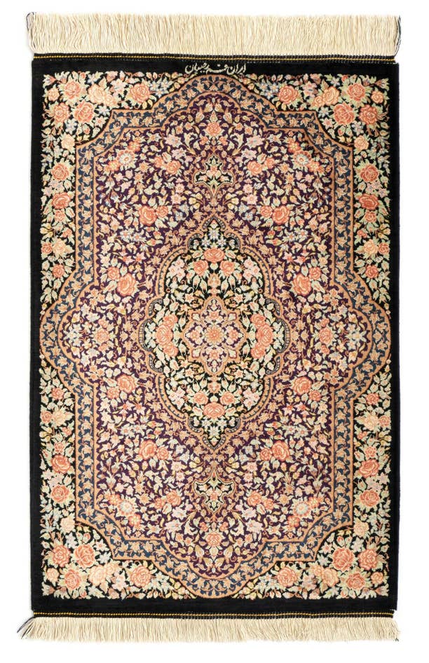 Detail image of 2' x 2' 11 Ghom Silk Rug