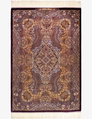 3' 5 x 5' 1 Ghom Silk Rug