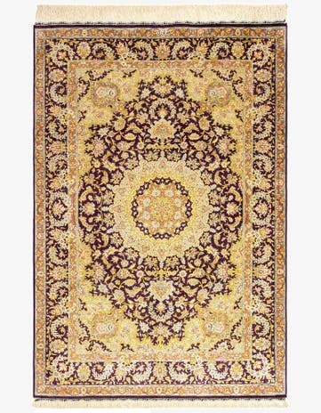 3' 3 x 4' 11 Ghom Silk Rug