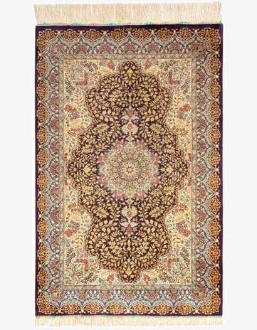 2' 7 x 3' 11 Ghom Silk Rug