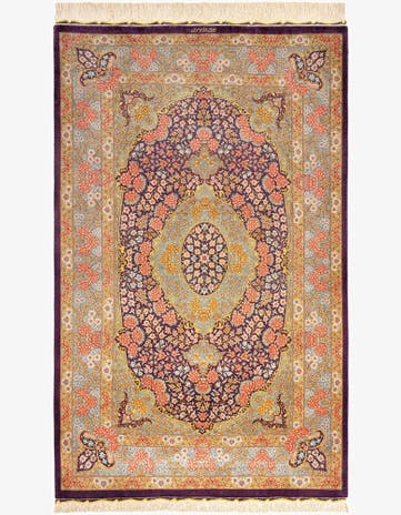 3' 3 x 5' 2 Ghom Silk Rug