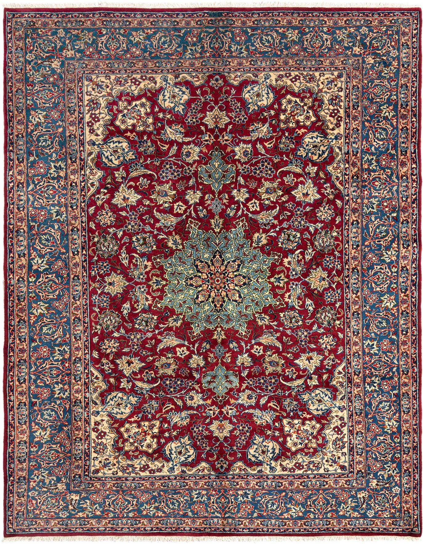 6' 7 x 9' 7 Kashan Wool Rug