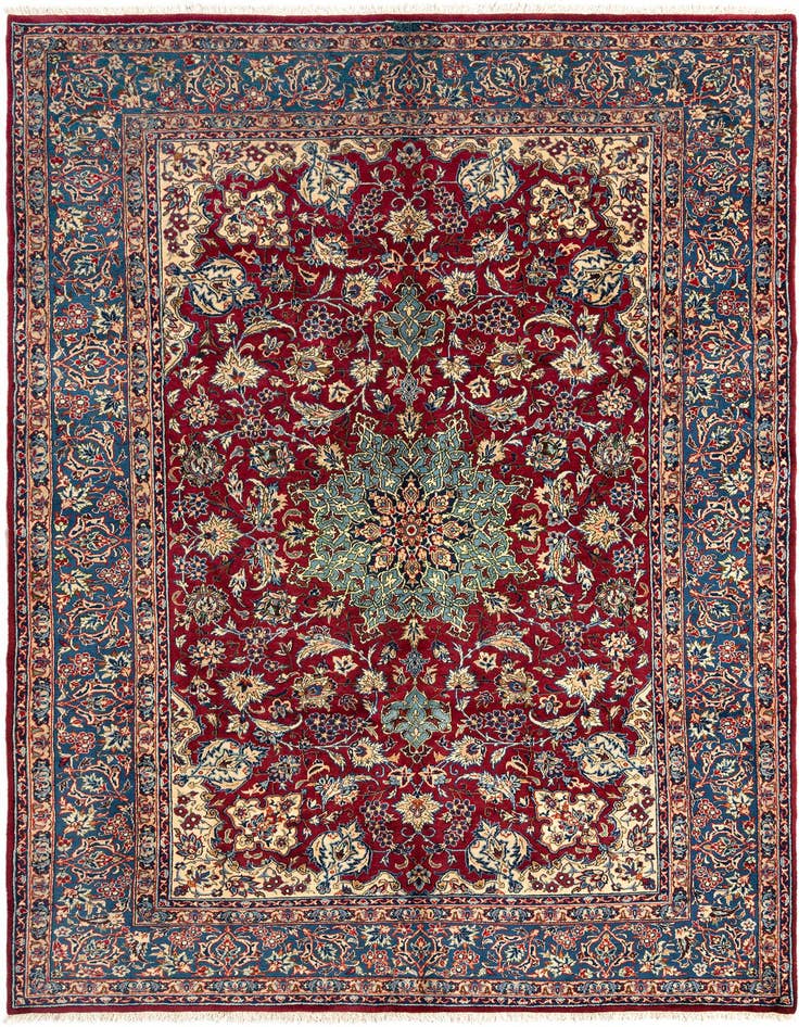 Detail image of 6' 7 x 9' 7 Kashan Wool Rug